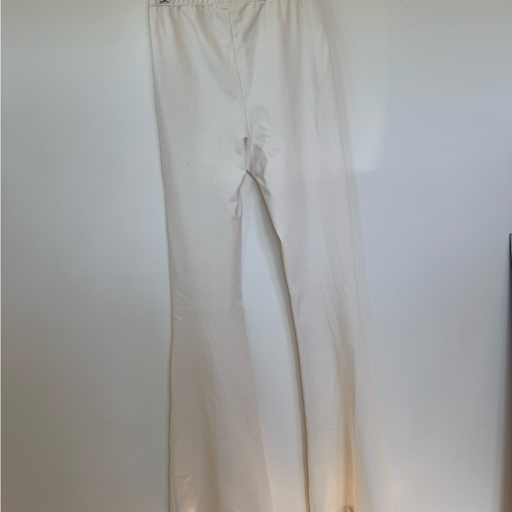 Elegant Cream Boot Cut Pants
